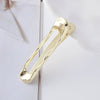 Wholesale Women's Cold Style Zinc Alloy Wave Shaped Duckbill Hairpin With Love Butterfly Design And Electroplating Treatment