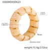 Wholesale Women's Colorful Geometric Stainless Steel 18K Gold Plated Electroplated Elastic Bracelet