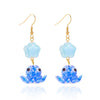 Wholesale Women's Colorful Starfish Octopus Flower Ceramic Alloy Copper Electroplated Geometric Childlike Style Pendant Earrings