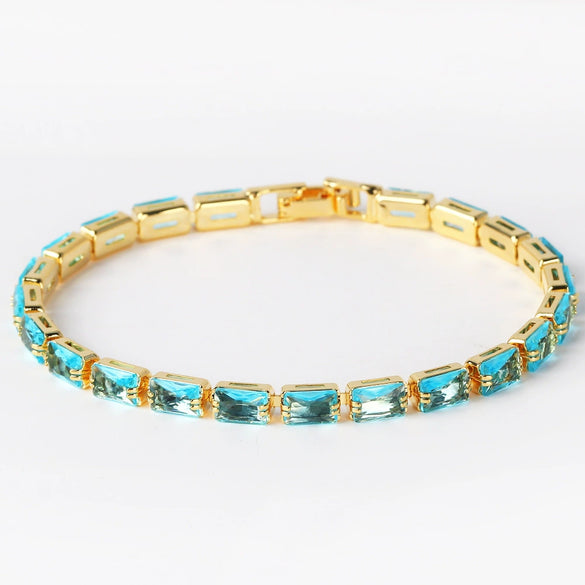 Wholesale Women's Colorful Zircon Bracelet With Electroplating And Niche Design