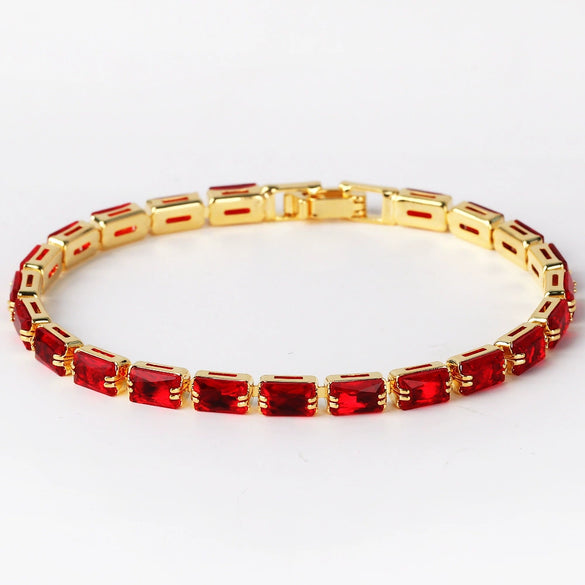 Wholesale Women's Colorful Zircon Bracelet With Electroplating And Niche Design