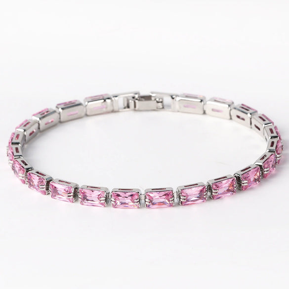 Wholesale Women's Colorful Zircon Bracelet With Electroplating And Niche Design