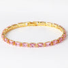 Wholesale Women's Colorful Zircon Bracelet With Electroplating And Niche Design