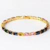 Wholesale Women's Colorful Zircon Bracelet With Electroplating And Niche Design