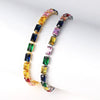 Wholesale Women's Colorful Zircon Bracelet With Electroplating And Niche Design