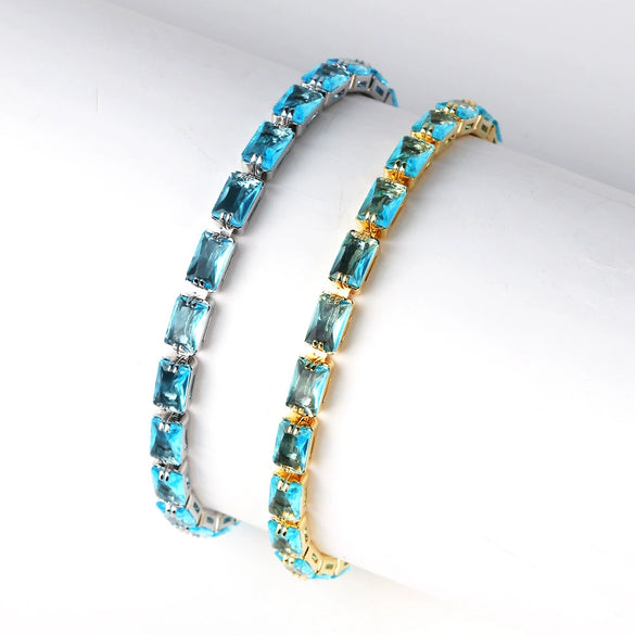 Wholesale Women's Colorful Zircon Bracelet With Electroplating And Niche Design