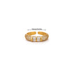 Wholesale Women's Colorful Zircon Geometric Heartshaped Copper Ring Inlaid With Gold