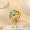 Wholesale Women's Conch Ring Copper Geometric Style Electroplating Natural Freshwater Pearl Open Ring