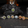 Wholesale Women's Cool Style Geometric S925 Sterling Silver 18K Gold Plated Gem Set Earrings