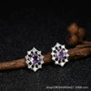 Wholesale Women's Cool Style Geometric S925 Sterling Silver 18K Gold Plated Gem Set Earrings