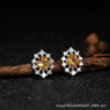 Wholesale Women's Cool Style Geometric S925 Sterling Silver 18K Gold Plated Gem Set Earrings