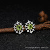 Wholesale Women's Cool Style Geometric S925 Sterling Silver 18K Gold Plated Gem Set Earrings