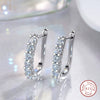 Wholesale Women's Cool U Shaped 925 Sterling Silver Moissanite Earrings With Geometric Design And Electroplating