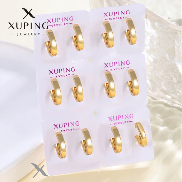 Wholesale Women's Copper Alloy Geometric Hoop Earrings Simple Style Electroplated