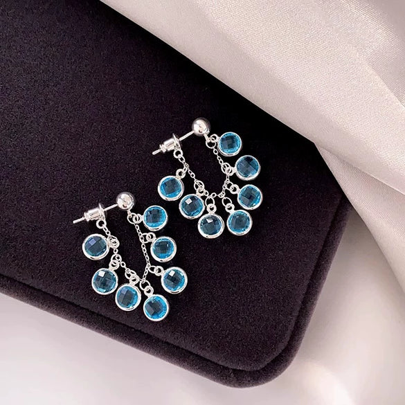 Wholesale Women's Copper Alloy Geometric Zircon Stud Earrings With Sweet Style