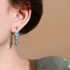 Wholesale Women's Copper Alloy Geometric Zircon Stud Earrings With Sweet Style