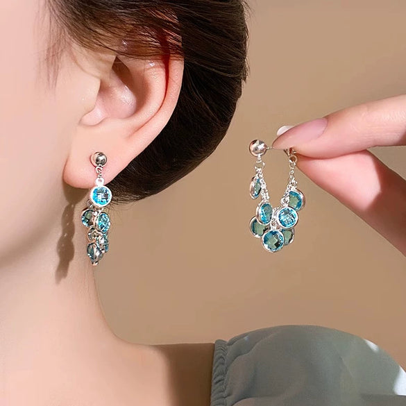 Wholesale Women's Copper Alloy Geometric Zircon Stud Earrings With Sweet Style