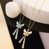 Wholesale Women's Copper And Titanium Steel Butterfly Pendant Necklace With Real Gold Plating And Enhanced Color Retention Sweet Style Cross Chain