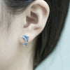 Wholesale Women's Copper Animal Dolphin Earrings With Zirconia