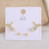 Wholesale Women's Copper Animal Dragonfly Cat Ear Jewelry Electroplated Small Fresh Style Earrings Card Set