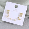 Wholesale Women's Copper Animal Dragonfly Cat Ear Jewelry Electroplated Small Fresh Style Earrings Card Set