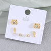 Wholesale Women's Copper Animal Dragonfly Cat Ear Jewelry Electroplated Small Fresh Style Earrings Card Set