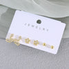Wholesale Women's Copper Animal Dragonfly Cat Ear Jewelry Electroplated Small Fresh Style Earrings Card Set