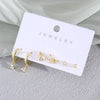 Wholesale Women's Copper Animal Dragonfly Cat Ear Jewelry Electroplated Small Fresh Style Earrings Card Set