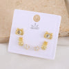 Wholesale Women's Copper Animal Dragonfly Cat Ear Jewelry Electroplated Small Fresh Style Earrings Card Set