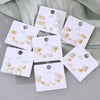 Wholesale Women's Copper Animal Dragonfly Cat Ear Jewelry Electroplated Small Fresh Style Earrings Card Set