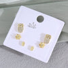 Wholesale Women's Copper Animal Dragonfly Cat Ear Jewelry Electroplated Small Fresh Style Earrings Card Set