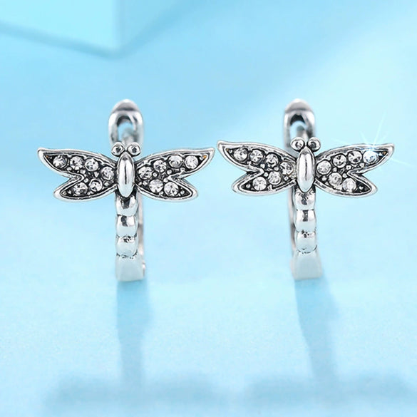 Wholesale Women's Copper Animal Zirconia U Shape Cute Earrings