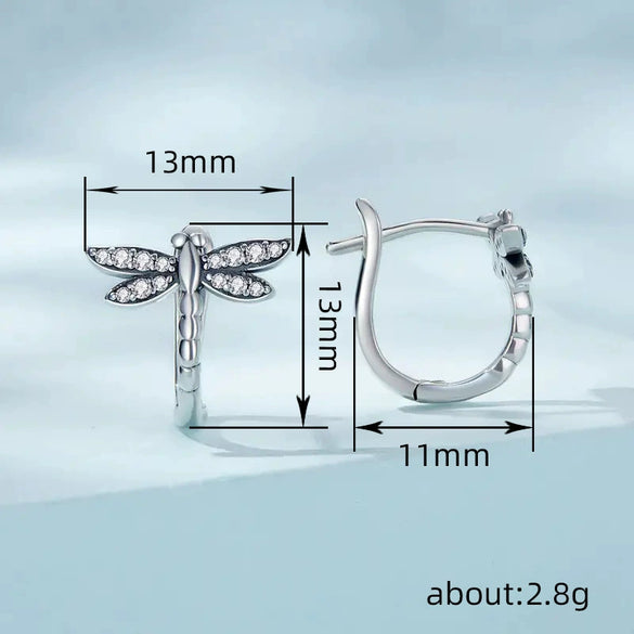 Wholesale Women's Copper Animal Zirconia U Shape Cute Earrings