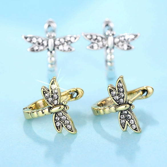 Wholesale Women's Copper Animal Zirconia U Shape Cute Earrings