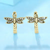 Wholesale Women's Copper Animal Zirconia U Shape Cute Earrings