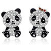 Wholesale Women's Copper Animal Zodiac Panda Bow Zircon Earrings