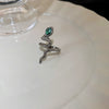 Wholesale Women's Copper Animal Zodiac Snakeshaped Open Ring With Electroplating Design