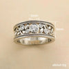 Wholesale Women's Copper Baroque Style Hollow Flower Geometric Inlaid Zircon Ring