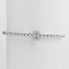 Wholesale Women's Copper Beaded Stringline Bracelet With Microinlaid Letters Numbers Text And Electroplating Treatment