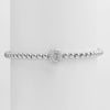Wholesale Women's Copper Beaded Stringline Bracelet With Microinlaid Letters Numbers Text And Electroplating Treatment