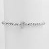 Wholesale Women's Copper Beaded Stringline Bracelet With Microinlaid Letters Numbers Text And Electroplating Treatment