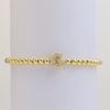Wholesale Women's Copper Beaded Stringline Bracelet With Microinlaid Letters Numbers Text And Electroplating Treatment