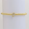 Wholesale Women's Copper Beaded Stringline Bracelet With Microinlaid Letters Numbers Text And Electroplating Treatment