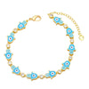 Wholesale Women's Copper Bohemian Geometric Oil Dripping Bracelet With Zircon