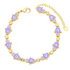 Wholesale Women's Copper Bohemian Geometric Oil Dripping Bracelet With Zircon
