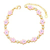 Wholesale Women's Copper Bohemian Geometric Oil Dripping Bracelet With Zircon