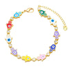 Wholesale Women's Copper Bohemian Geometric Oil Dripping Bracelet With Zircon