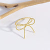 Wholesale Women's Copper Bow Twist Ring With Electroplating Sweet Minimalist Style
