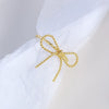 Wholesale Women's Copper Bow Twist Ring With Electroplating Sweet Minimalist Style