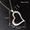 Wholesale Women's Copper Box Chain Heart Shape Mixed Gemstone Inlay Zircon Necklace